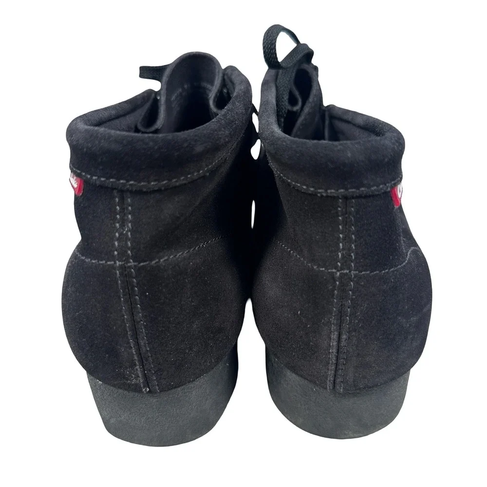 Clarks Wallabee Boot Mens 11 M Black Suede Chukka Moccasin Toe 78731 07/07